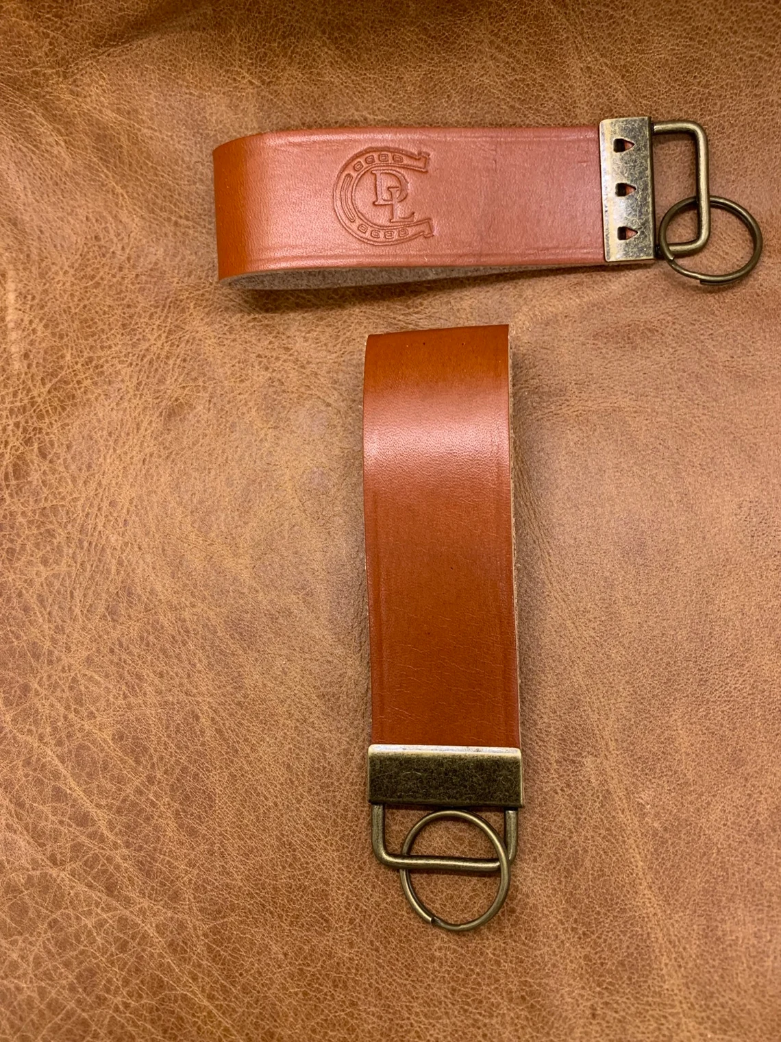 12 Leather Keychain Blanks (Hermann Oak Leather) - Davis Leather llc